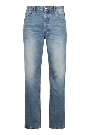 5-pocket straight-leg jeans-0